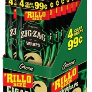 ZIG ZAG RILLO WRAP 4/99 GREEN 15CT