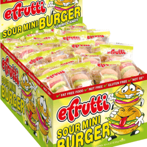 EFRUTTI GUMMI MINI SOUR BURGER .25C 60CT