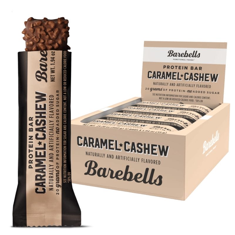 BAREBELLS PROTEIN BAR CARAMEL CASHEW 12CT
