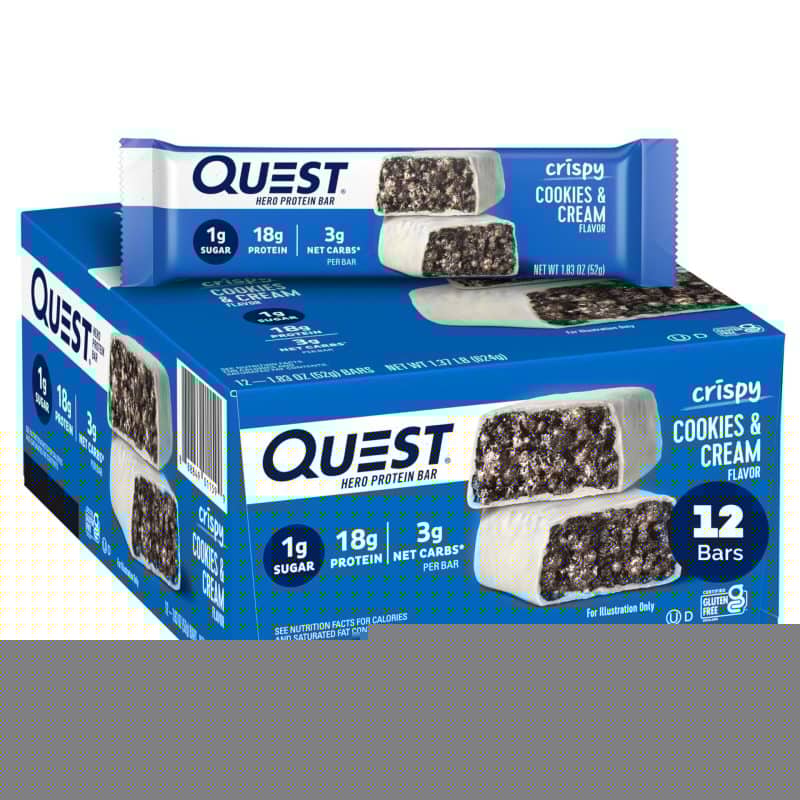 QUESTBAR CRISPY COOKIES AND CREME