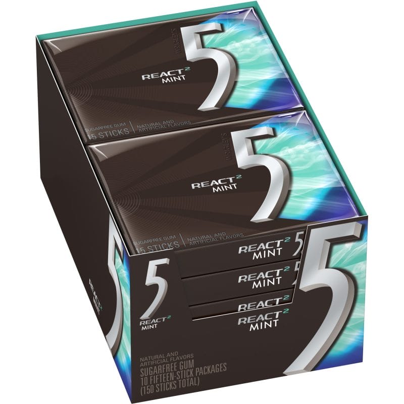 5 GUM REACT MINT  10CT