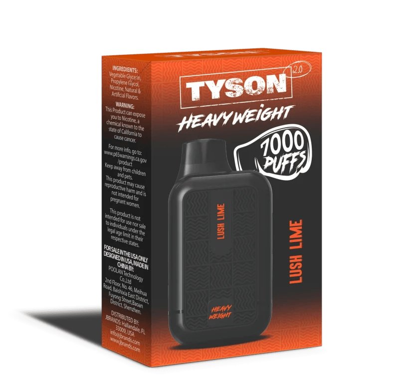 TYSON VAPE LUSH LIME 7K 10CT