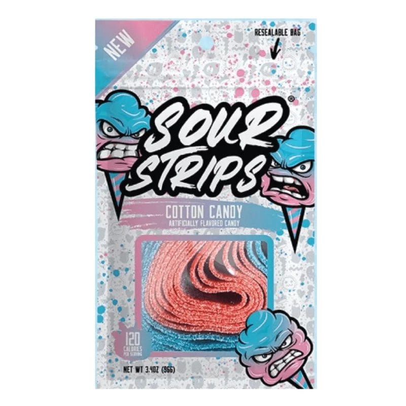PEG SOUR STRIPS COTTON CANDY