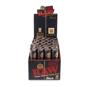 RAW CONE BLACK 32CT 3PK