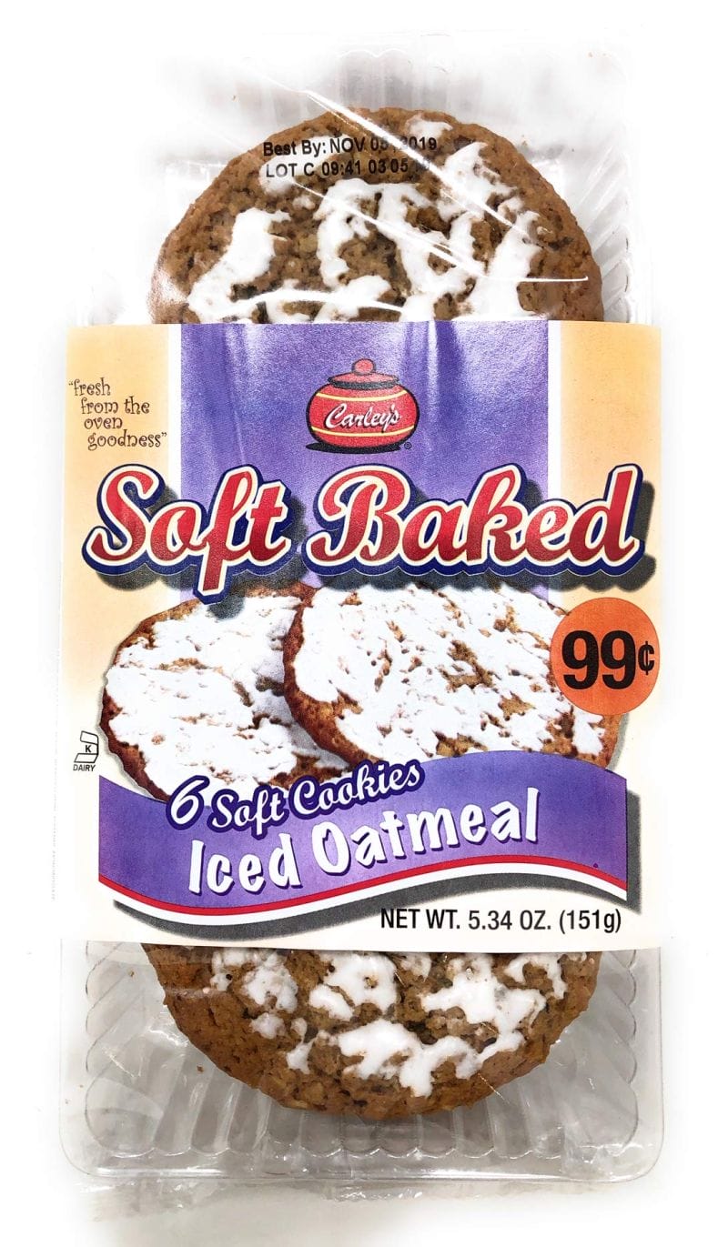 CARLEYS 1.99 COOKIES ICED OATMEAL 12CT